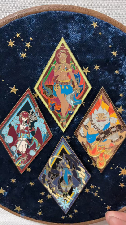 The Legend of Zelda: Breath of the Wild hard enamel pins(4pcs)