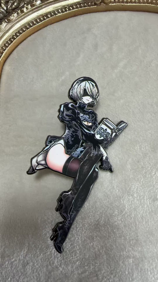 NieR Automata Pin | 2B YoRHa Hard Enamel Pin | Anime Game Collectible | JRPG Gift for NieR Fans