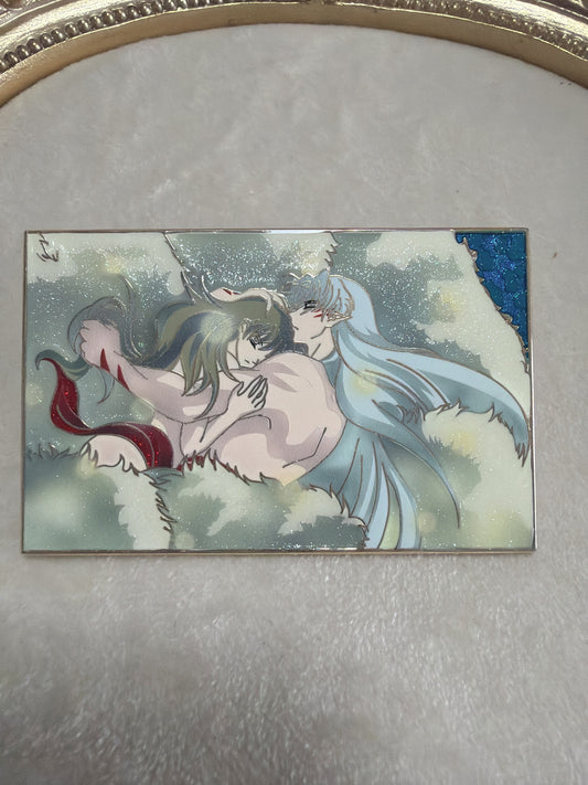 （reserved）Sesshomaru and Rin hard enamel Pin – Inuyasha Rare Limited Edition for Collectors