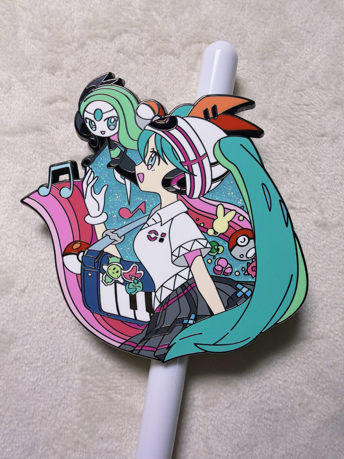 pokemon × Hatsune Miku Fanmade Enamel Pins