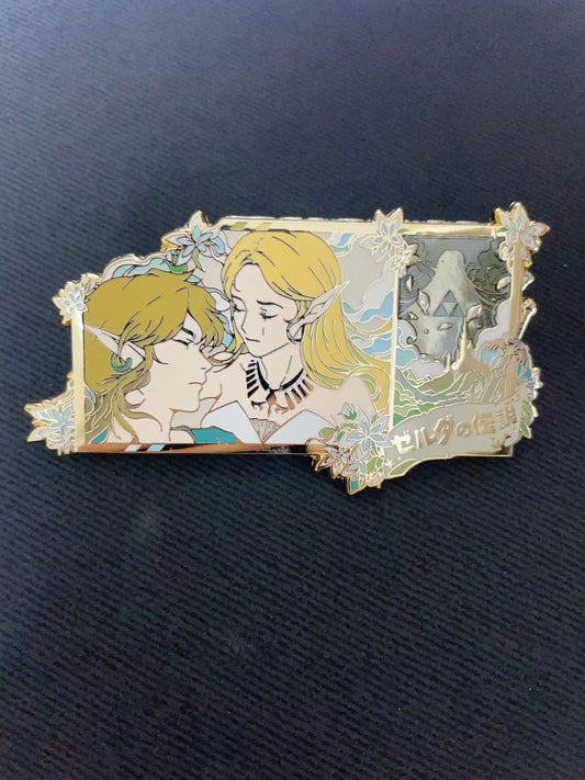 (reserved)Zelda and link hard Enamel Pin – Limited Edition Collector's Item