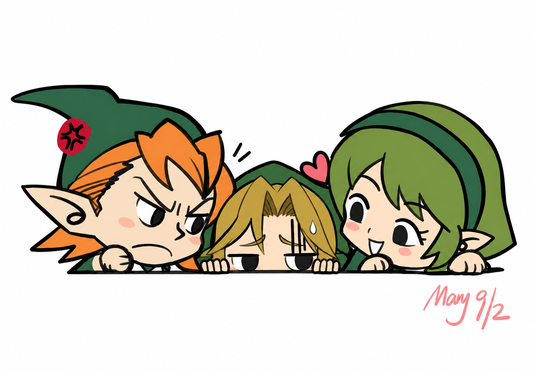 Ocarina of Time Enamel Pin：Link’s Love Triangle （in stock）