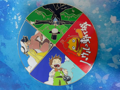 studio Ghibli Howl’s Moving Castle Hard Enamel Pins – Collectible Studio Ghibli