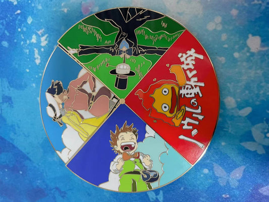 studio Ghibli Howl’s Moving Castle Hard Enamel Pins – Collectible Studio Ghibli