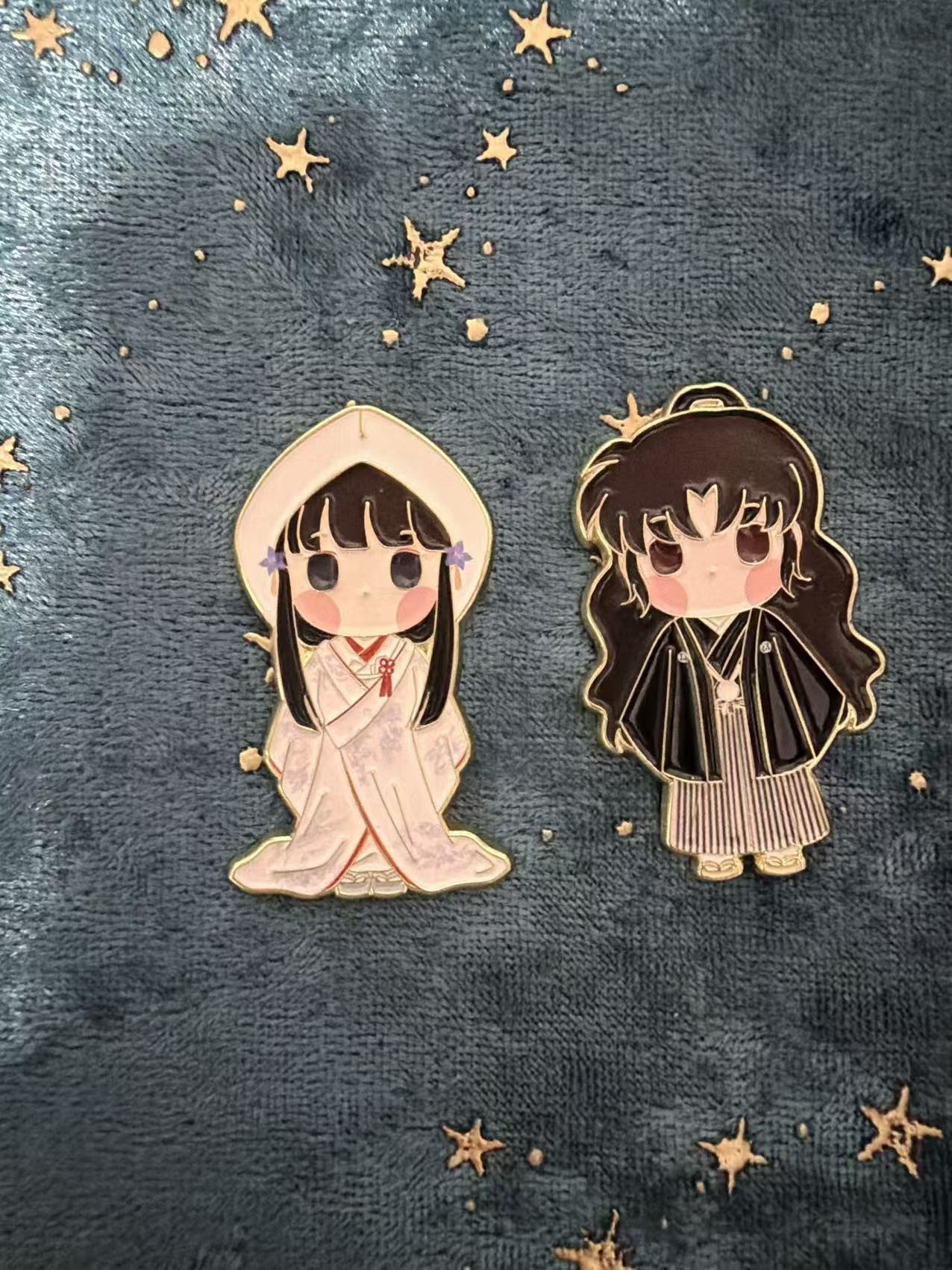 Naraku  and kikyo Enamel Pins(2pcs) | Inuyasha Anime Pin | Limited Fan-Made Collectible