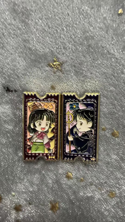 Inuyasha Miroku and Sango Enamel Pins （2pcs）– Rare Limited Edition for Collector