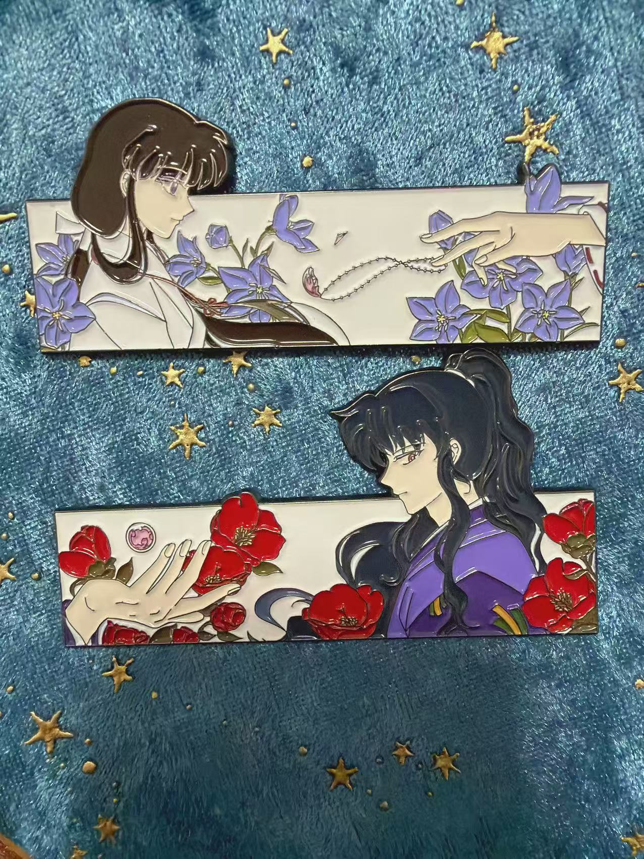 Naraku and kikyo soft  Enamel Pins(2pcs) | Inuyasha Anime Pin | Limited Fan-Made Collectible