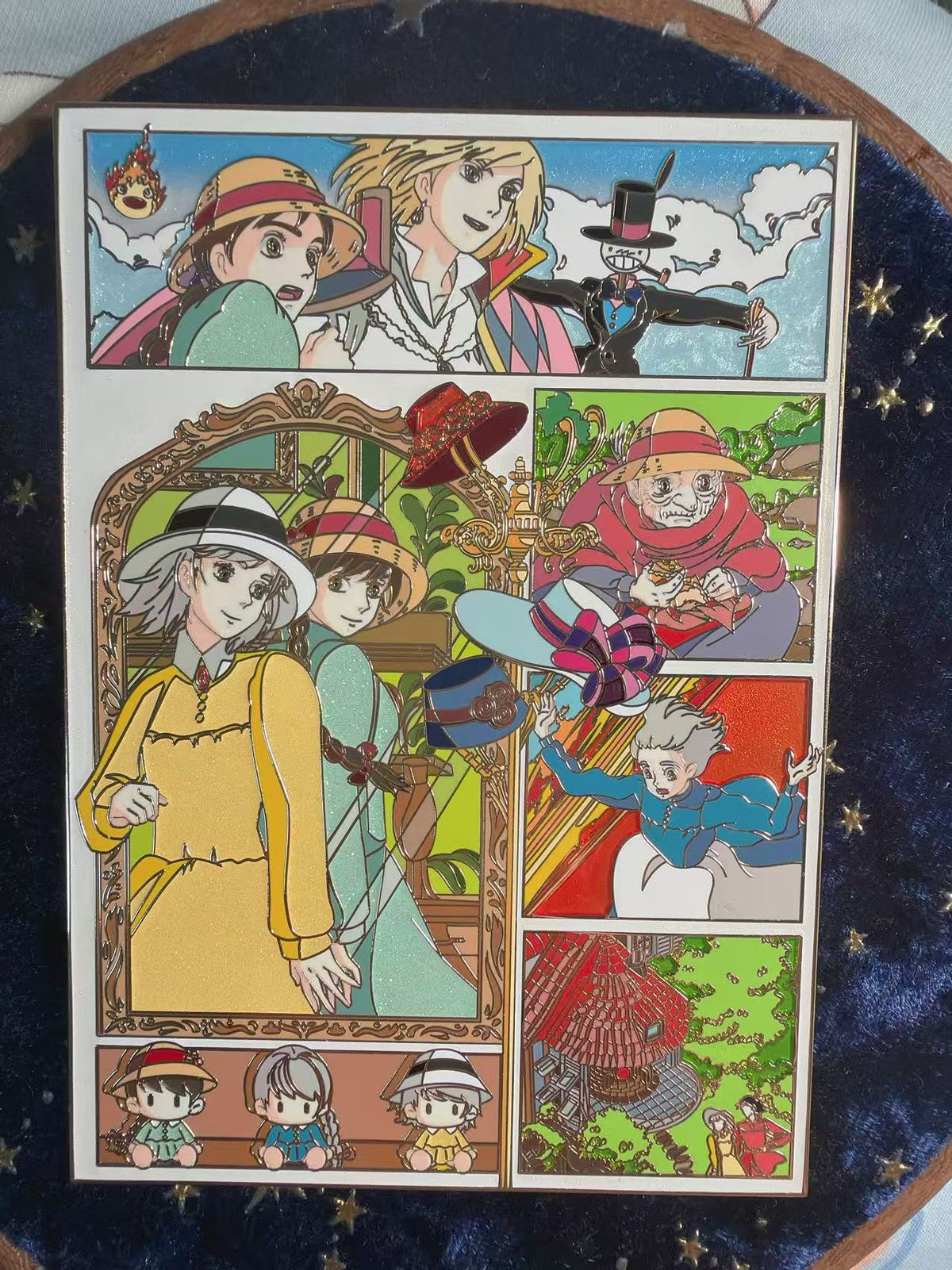 studio Ghibli Howl’s Moving Castle Hard Enamel Pins（2pcs） – Collectible Studio Ghibli