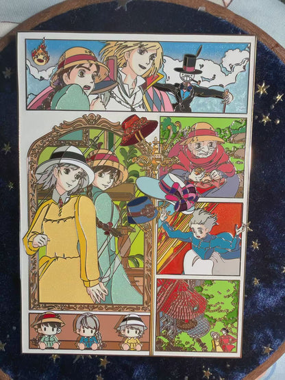 studio Ghibli Howl’s Moving Castle Hard Enamel Pins（2pcs） – Collectible Studio Ghibli