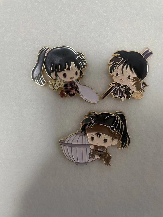 inuyasha Miroku and  Sango and Kōga Enamel Pins 