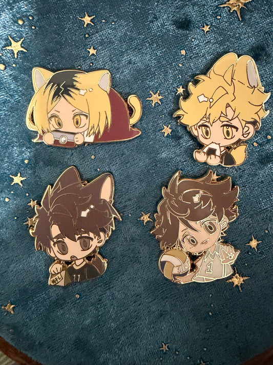 Haikyu!! hard enamel pins(4pcs)