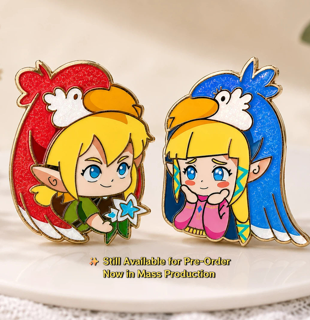 (Original )The Legend of Zelda: Skyward Sword Link & Zelda Enamel Pin