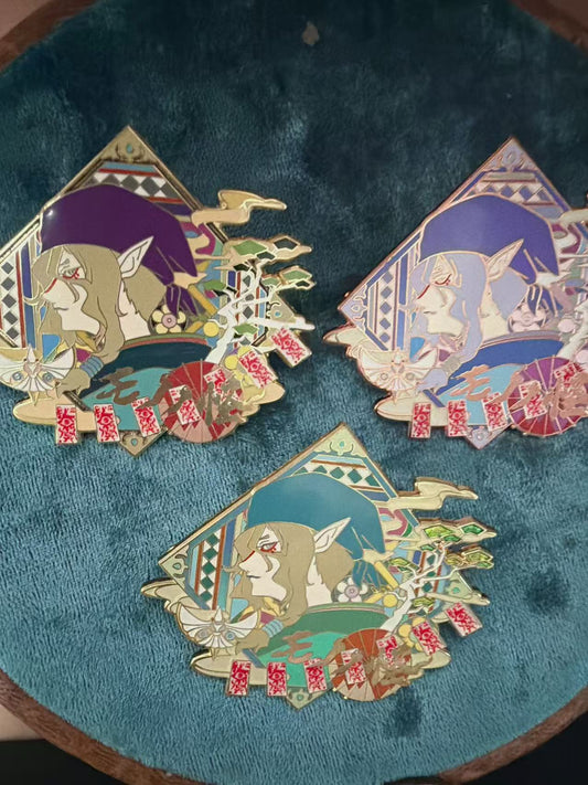 Mononoke Medicine Seller Hard Enamel Pins(3pcs) – Limited Edition Anime Collectible