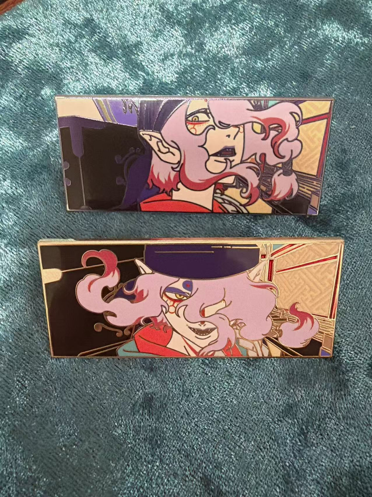 Mononoke Medicine Seller Hard Enamel Pins(2pcs) – Limited Edition Anime Collectible