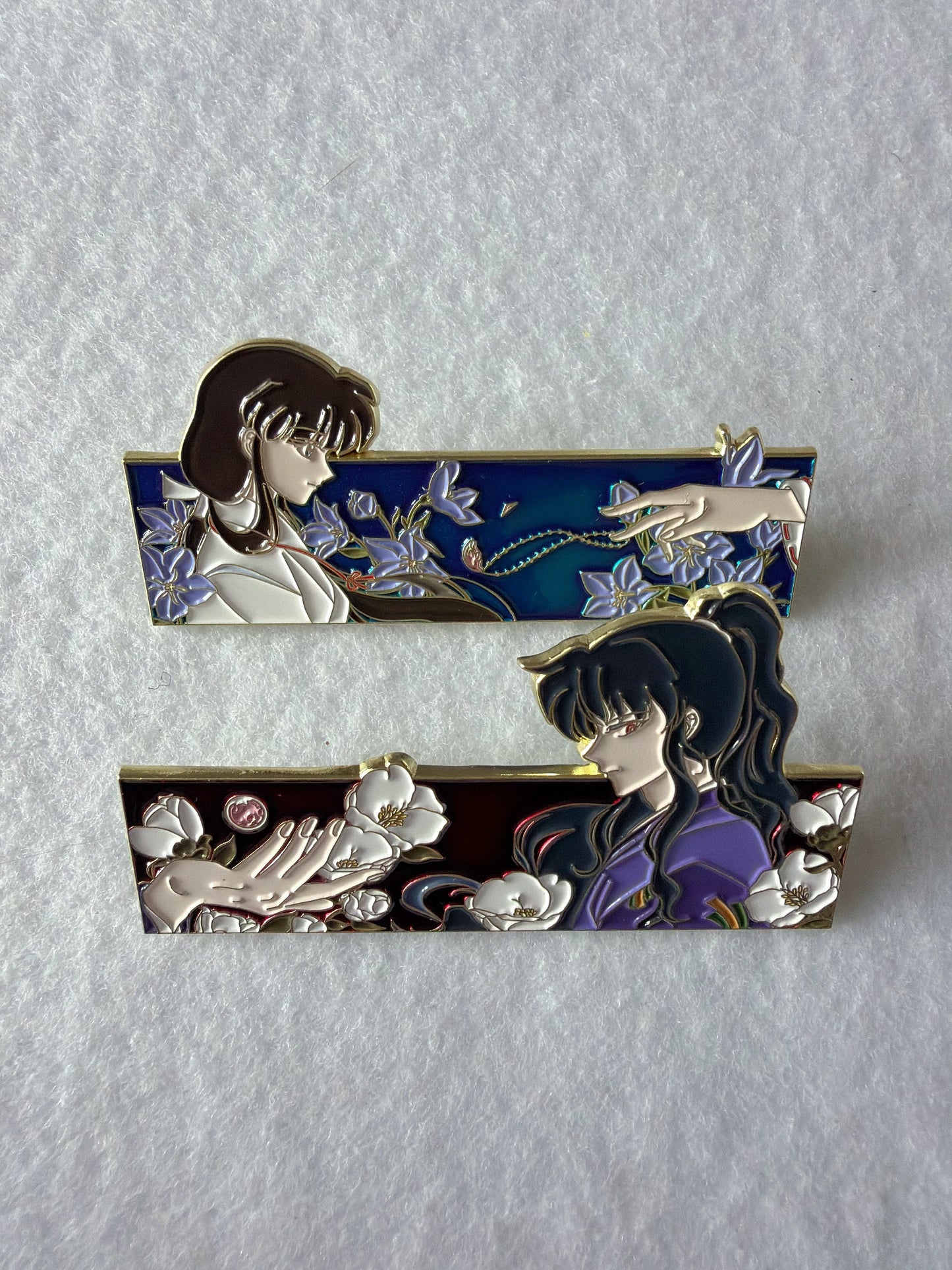 Naraku and kikyo soft  Enamel Pins(2pcs) | Inuyasha Anime Pin