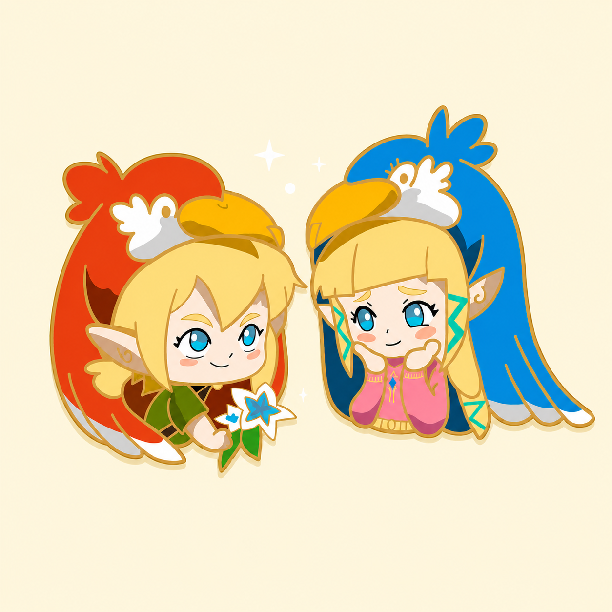 ((Original) Loftwing Hat Link & zelda hard enamel pin