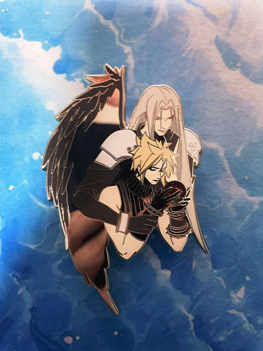 Final Fantasy VII Sephiroth & Cloud hard Enamel Pin | Limited Edition Collectible