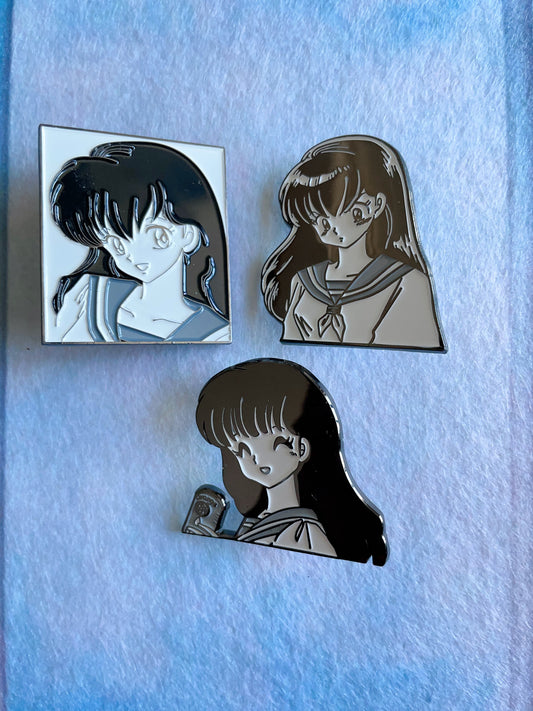 inuyasha Kagome  Enamel Pin – Rare Handmade  Collector's Edition(3pcs)