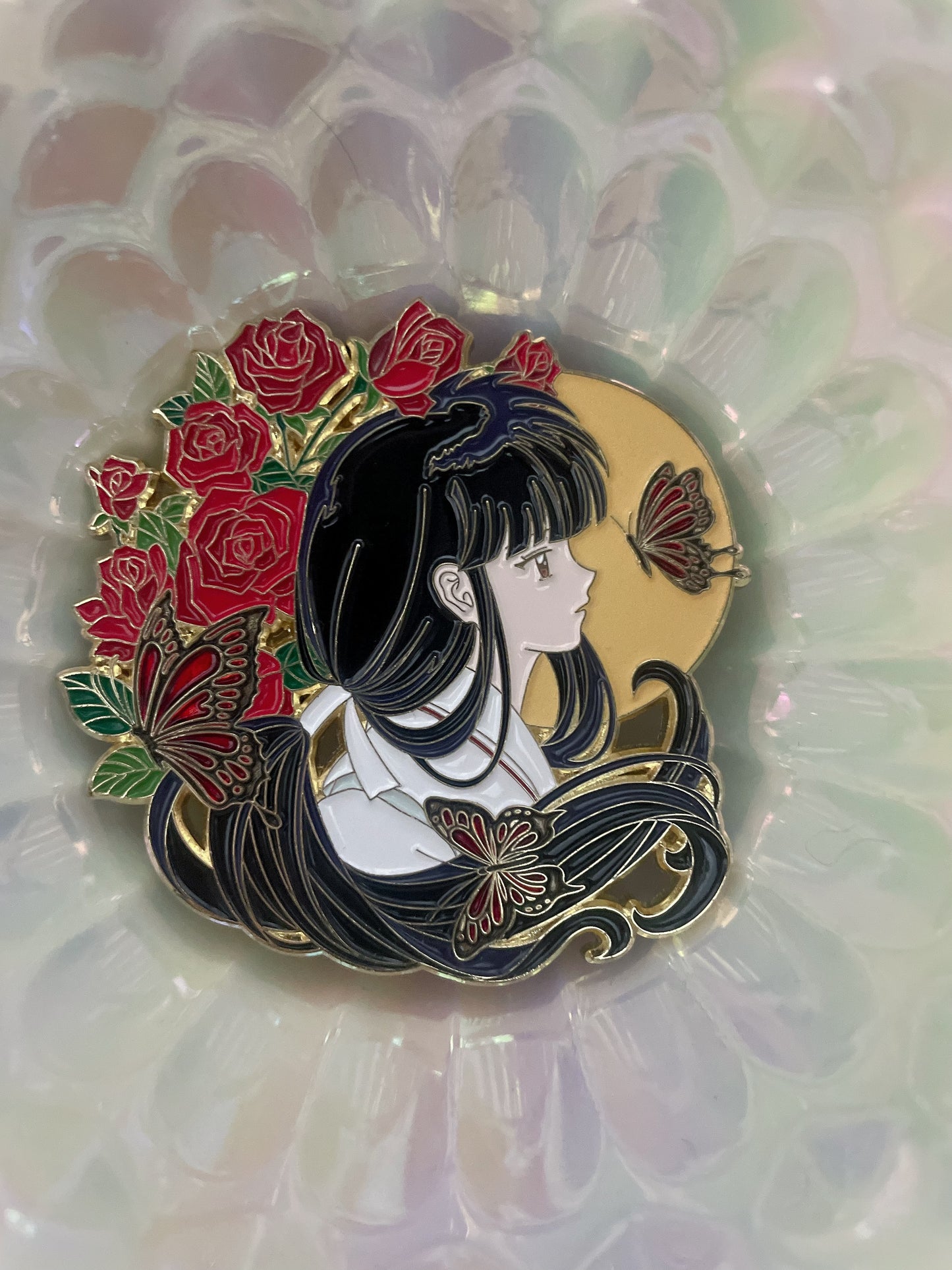 Kikyo Enamel Pin – Inuyasha Anime Hard Enamel Pin | Limited Edition Collectible